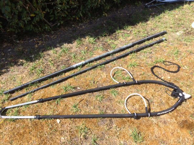 Voile planche à voile 7m2, mât, whisbone, rallonge