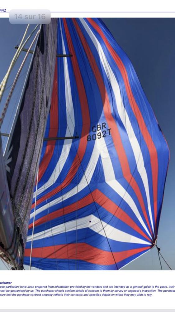 Used Symmetrical spinnaker X442 SANDERS SAILS LYMINGTON