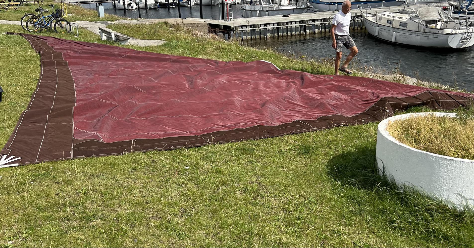 Tanbarked Head sail with strength for Bluewater