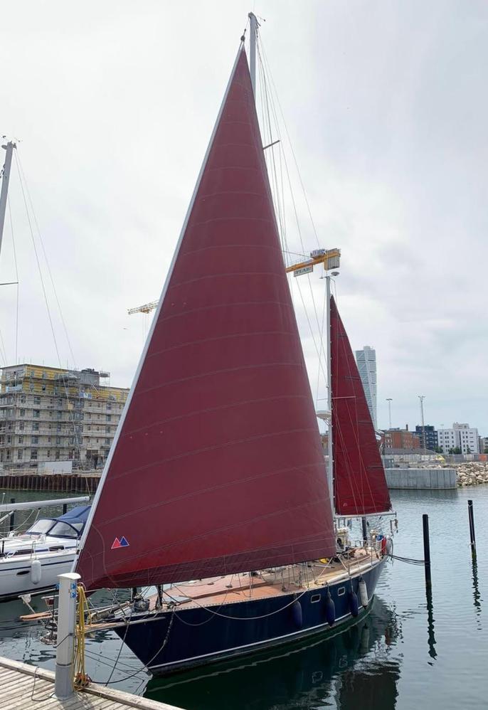 Tanbarked Head sail with strength for Bluewater