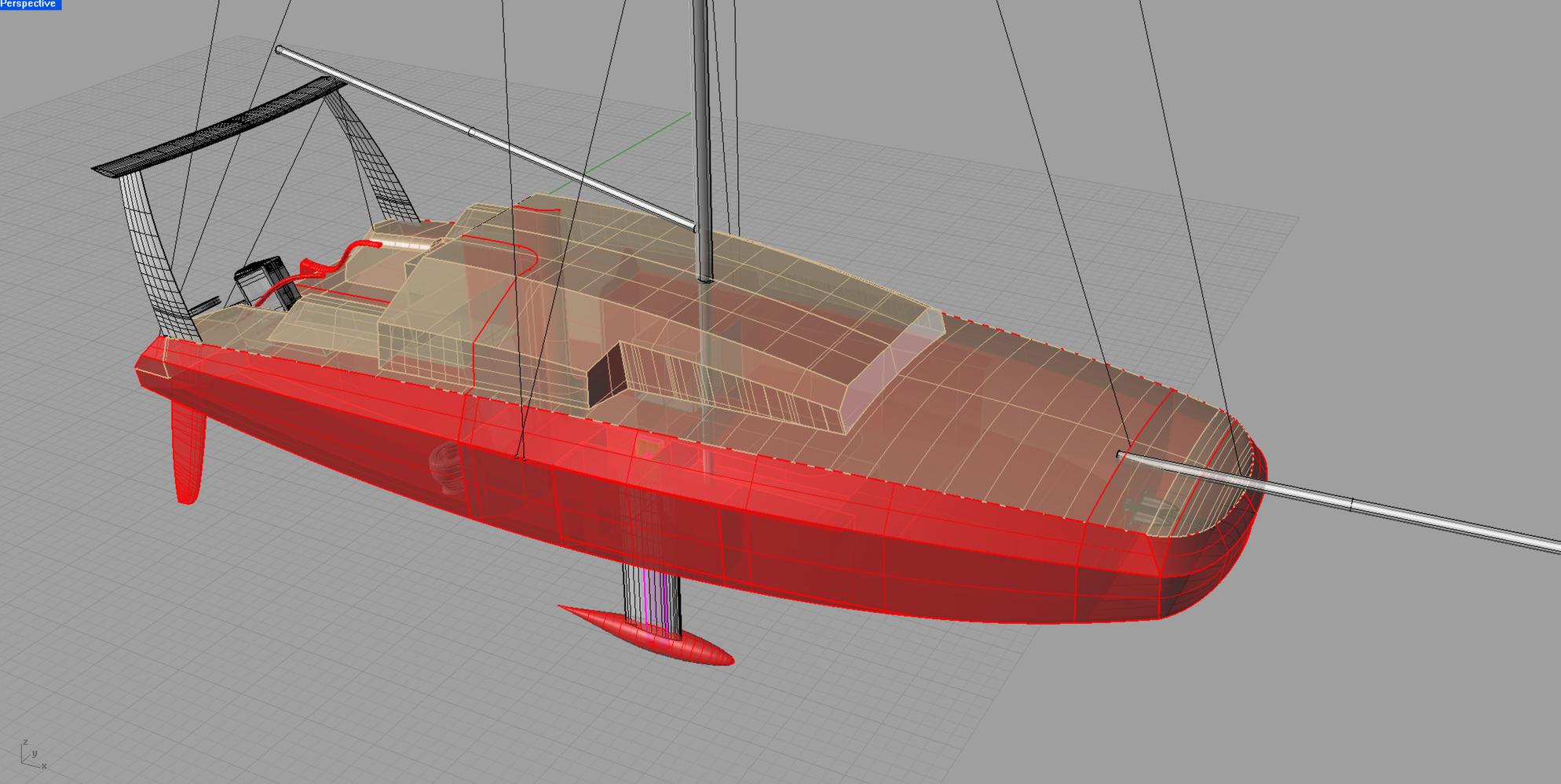 Plans construction amateur Scow Rocket David Reard