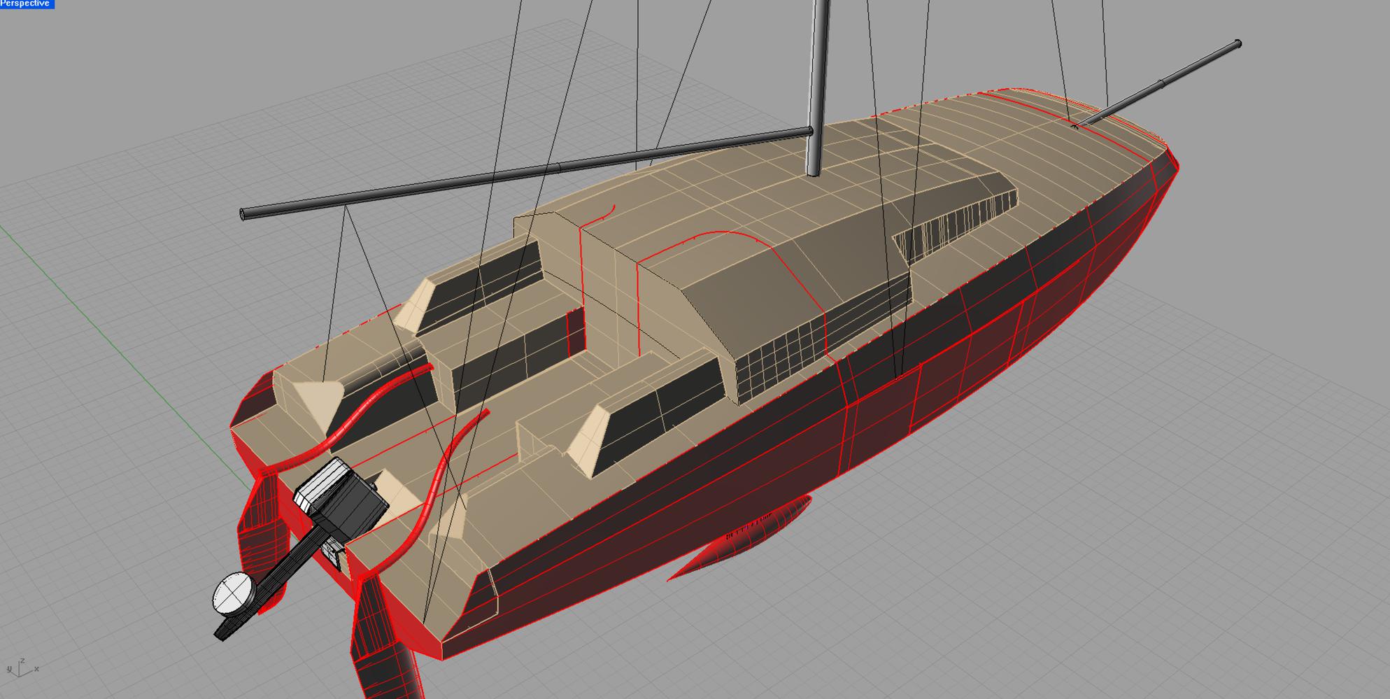 Plans construction amateur Scow Rocket David Reard