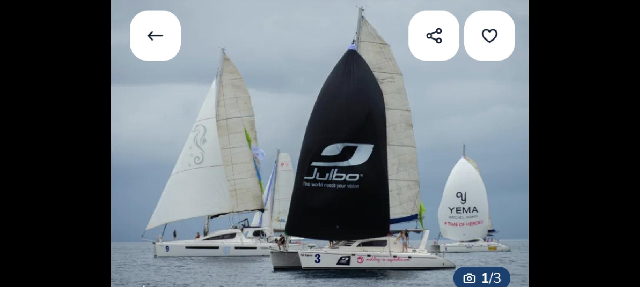 Spi light noir symetrique pour voilier catamaran 4