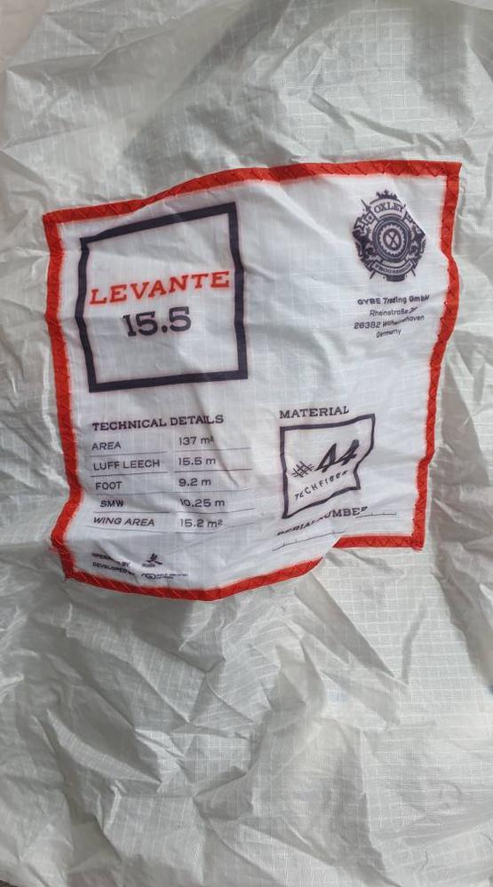 Voile Parasailor OXLEY Levante à vendre