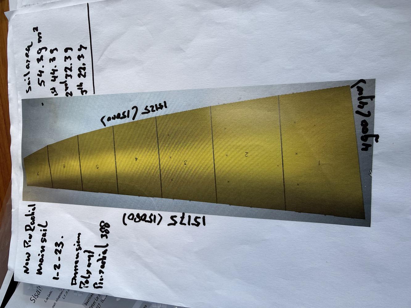 Mainsail for 40 foot/12 meter catamaran