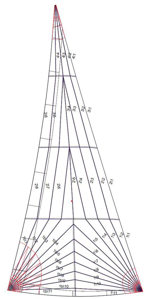 FURLING GENOA BAVARIA 37 - full/tri-radial cut