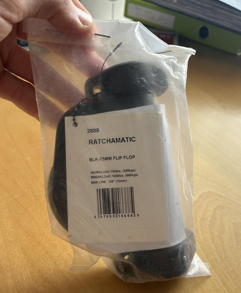 Harken Poulie Ratchmatic - BLK-75mm Flip Flop 2x