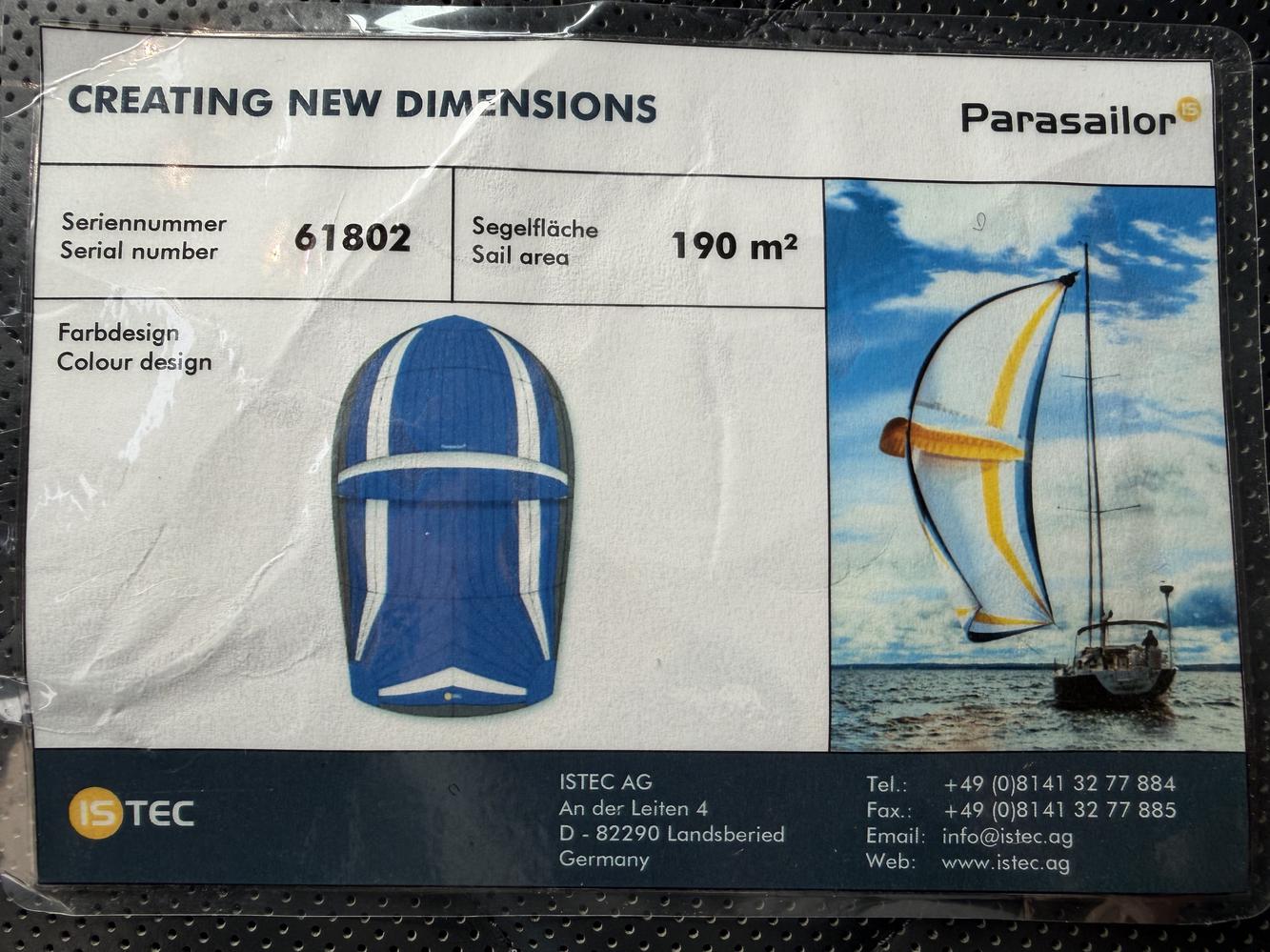 Nearly new Parasailor