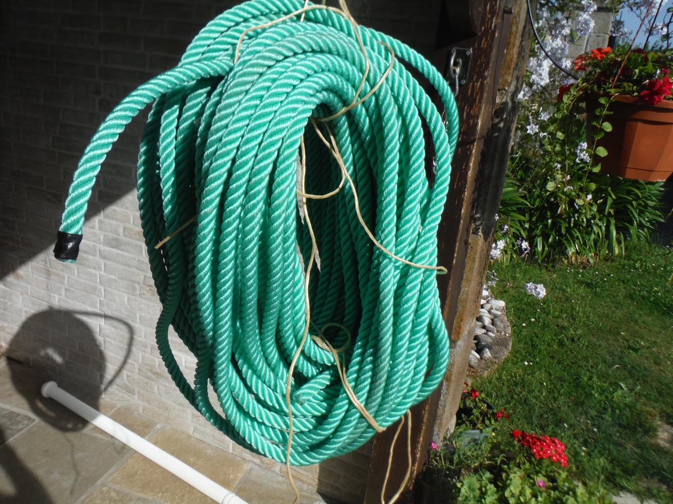 Cordage nylon 16mm 4 torons  53 mètres