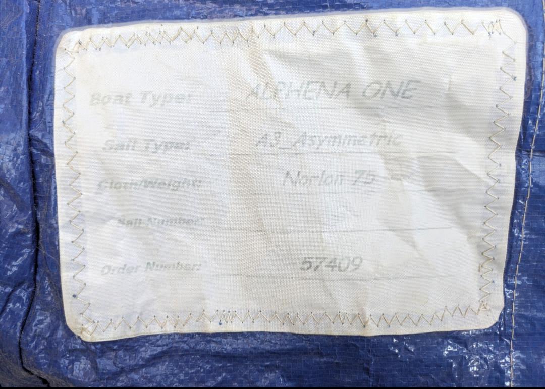 Spi asymétrique A3 North Sails neuf – Norlon 75 –