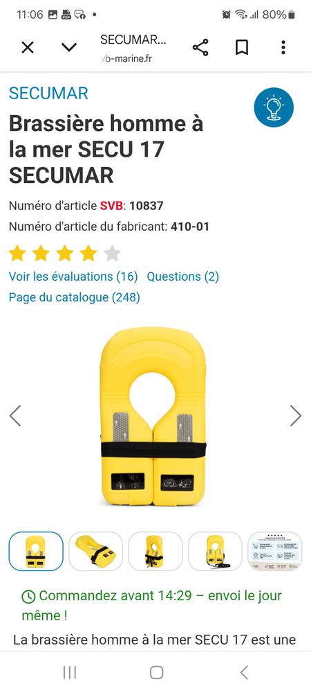Brassière de sécurité SECUMAR SECU 17 – 145 N –