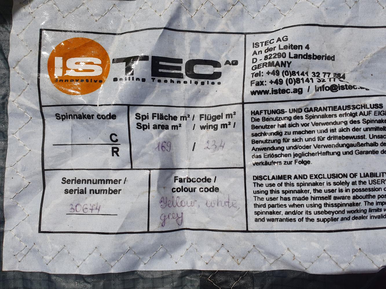 Spi Parasailor ISTEC - 169 m²