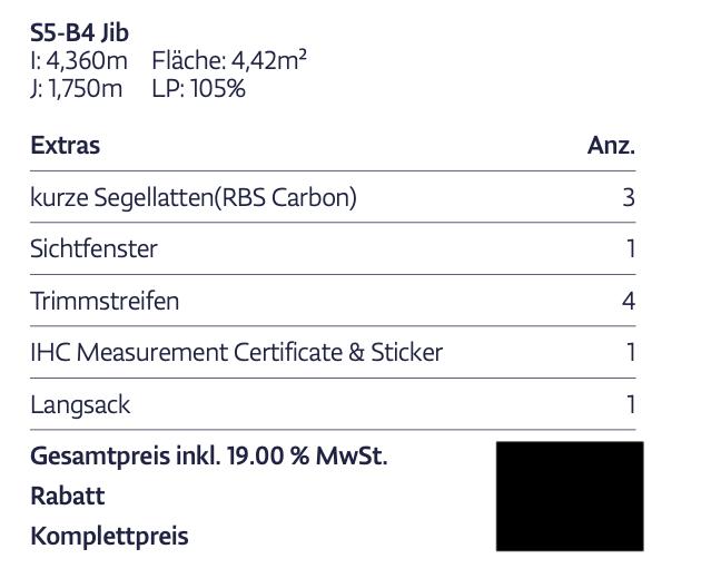 470 Jib North Sails, brand new